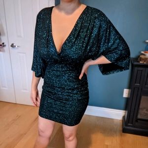 Asos Green Sparkle Dress